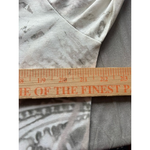 Indigo Soul Women's Sz L Peacock Feather Rhinestone Tunic Top Sheer Boho - Picture 6 of 7